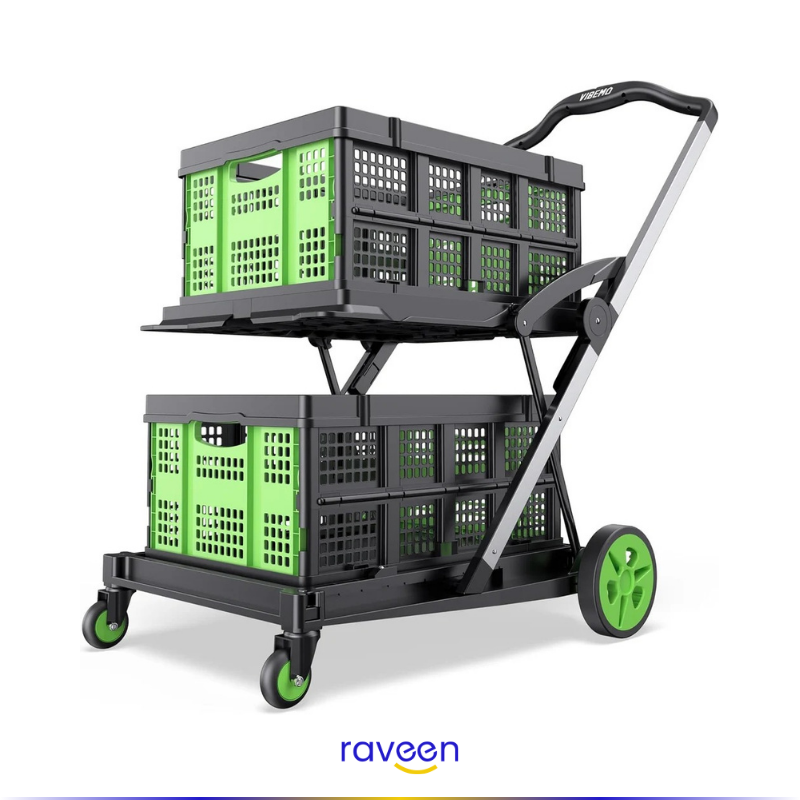 FlexiCart™ – Carrinho de Compras Dobrável e Portátil (Oferta Limitada)